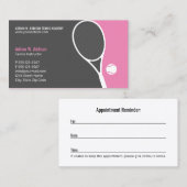 Personal Tennis Coach Lehrer Club Ernennung Terminkarte (Vorne/Hinten)