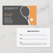 Personal Tennis Coach Lehrer Club Ernennung Terminkarte (Vorne/Hinten)