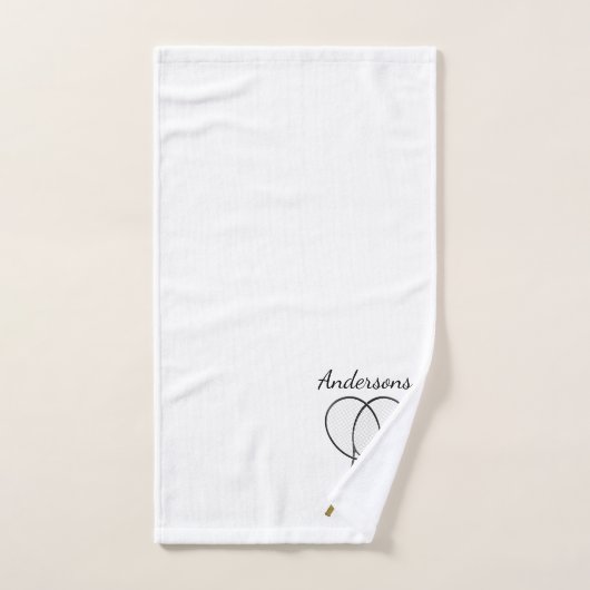 Personal Tennis Doubles Weißes Badetuch Set (Handtuch)