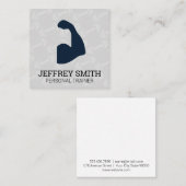 Personal Trainer | Armflex Quadratische Visitenkarte (Vorne/Hinten)