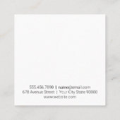 Personal Trainer | Armflex Quadratische Visitenkarte (Rückseite)