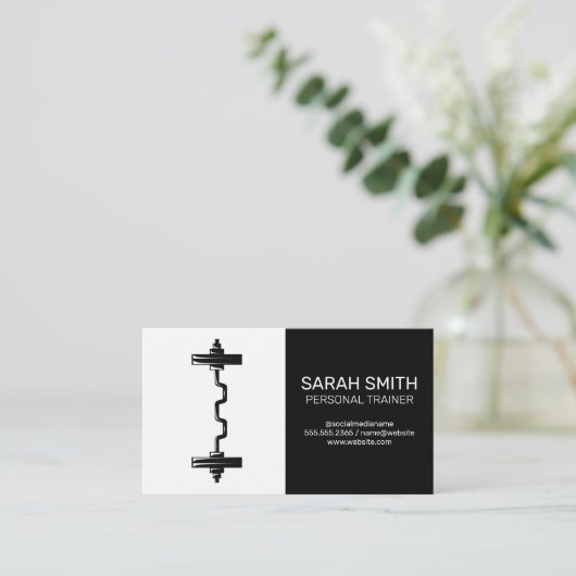 Personal Trainer | Barbell Visitenkarte (Stehend Vorderseite)