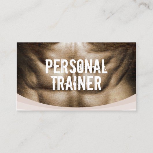 Personal Trainer Berufliche Fitness Gym Visitenkarte (Vorderseite)