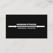Personal Trainer Black Barbell Fitness Visitenkarte (Vorderseite)