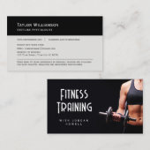 Personal Trainer Black Business Cards Visitenkarte (Vorne/Hinten)