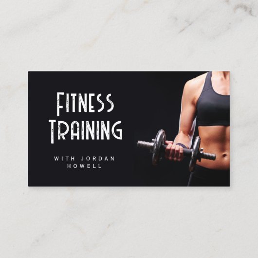 Personal Trainer Black Business Cards Visitenkarte (Rückseite)