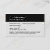 Personal Trainer Black Business Cards Visitenkarte (Vorderseite)