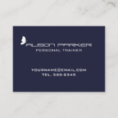 Personal Trainer Blau moderne Schmetterlinggeometr Visitenkarte (Rückseite)