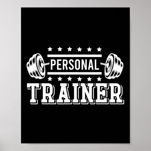 Personal Trainer Bodybuilding Fitness Instructor W Poster (Vorne)