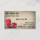 Personal Trainer Boxer Gym Business Card Visitenkarte (Vorderseite)