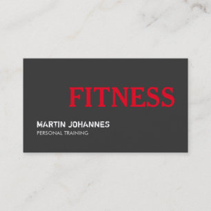 Personal Trainer Business Card der Red Gray Fitnes Visitenkarte