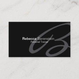 Personal Trainer Business Card Extravagant Monogra Visitenkarte