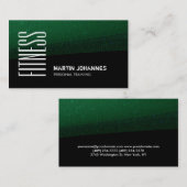 Personal Trainer Business Card für Green Black Mus Visitenkarte (Vorne/Hinten)