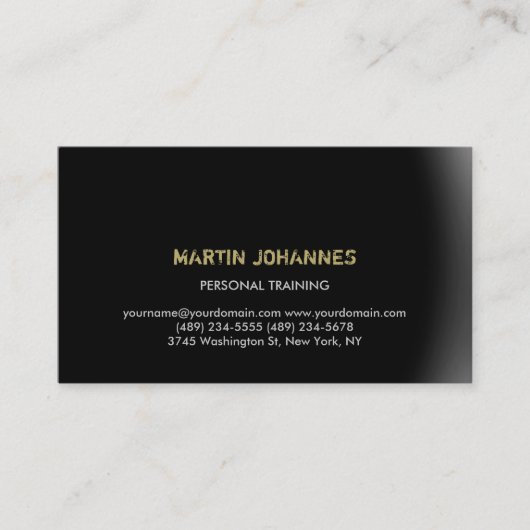 Personal Trainer Business Card für moderne Fitness Visitenkarte (Vorderseite)