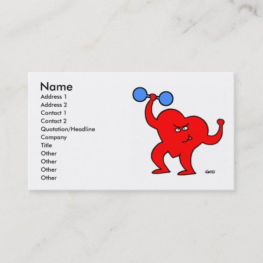 Personal Trainer Business Card für Physiotherapeut Visitenkarte (Vorderseite)