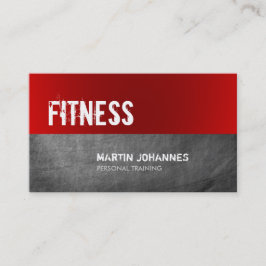 Personal Trainer Business Card für Red Gray Chalkb Visitenkarte