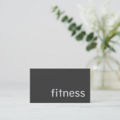 Personal Trainer Business Card für schlichte graue Visitenkarte (Stehend Vorderseite)