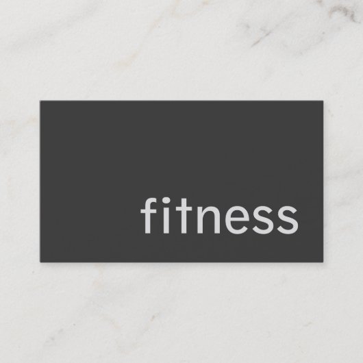 Personal Trainer Business Card für schlichte graue Visitenkarte (Vorderseite)