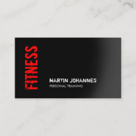 Personal Trainer Business Card Red Black Fitness Visitenkarte