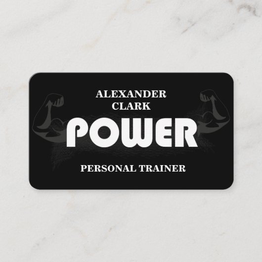 Personal Trainer Business Card Visitenkarte (Vorderseite)