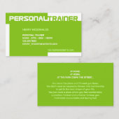 Personal Trainer Business Card Visitenkarte (Vorne/Hinten)