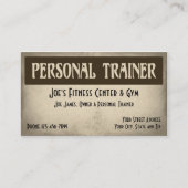 Personal Trainer Business Card Visitenkarte (Vorderseite)