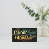 Personal Trainer Business Card Visitenkarte (Stehend Vorderseite)