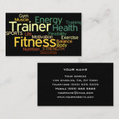 Personal Trainer Business Card Visitenkarte (Vorne/Hinten)