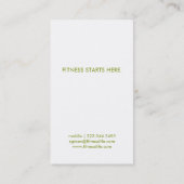 Personal Trainer Business Card Visitenkarte (Rückseite)