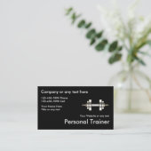 Personal Trainer Business Cards der Fitness Visitenkarte (Stehend Vorderseite)