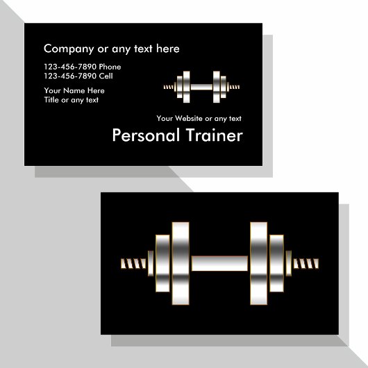 Personal Trainer Business Cards der Fitness Visitenkarte