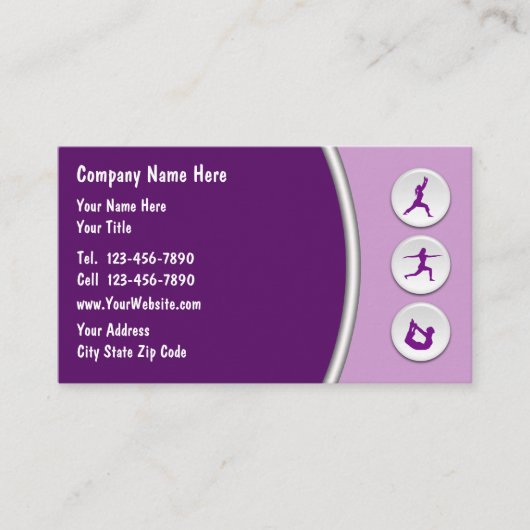 Personal Trainer Business Cards Visitenkarte (Vorderseite)