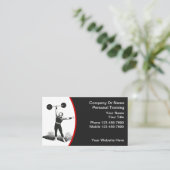 Personal Trainer Business Cards Visitenkarte (Stehend Vorderseite)