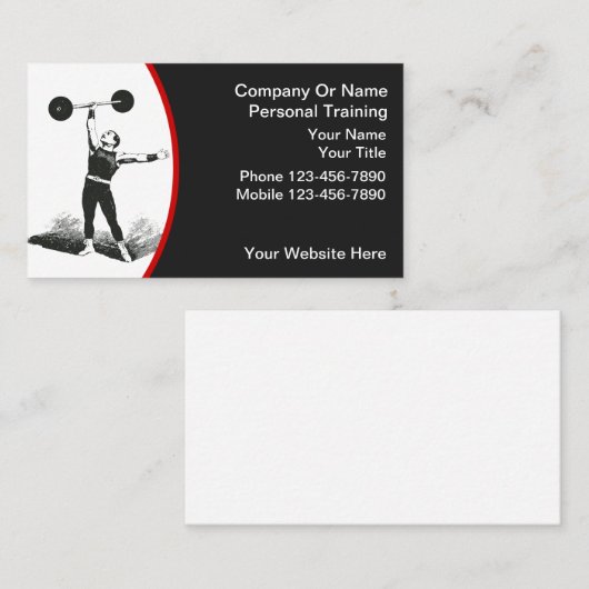 Personal Trainer Business Cards Visitenkarte (Vorne/Hinten)
