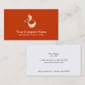 Personal Trainer Business Orange Card Visitenkarte (Vorne/Hinten)