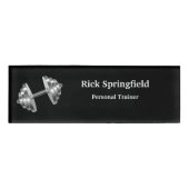 Personal Trainer Classy Barbell Namenschild (Vorderseite)