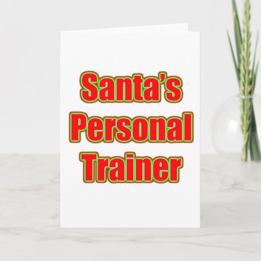 Personal Trainer des Weihnachtsmanns Feiertagskarte (Vorderseite)