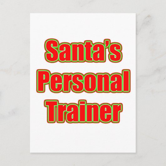 Personal Trainer des Weihnachtsmanns Feiertagspostkarte (Vorderseite)