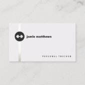 Personal Trainer Dumbell Logo Fitness Instructor Visitenkarte (Vorderseite)