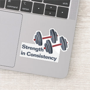 Personal Trainer Dumbell Stärke in Konsistenz Aufkleber