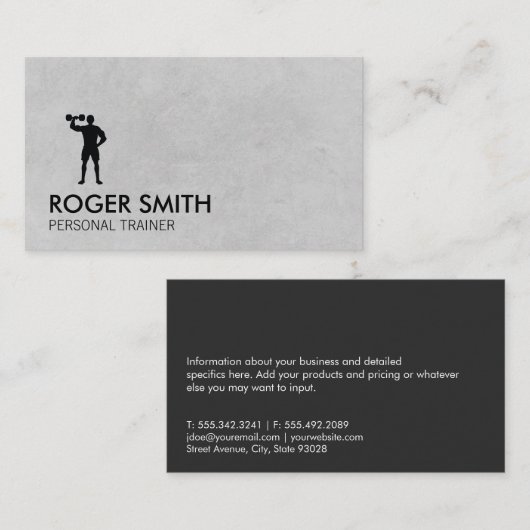 Personal Trainer einfach Visitenkarte (Vorne/Hinten)
