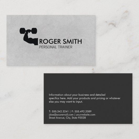 Personal Trainer einfach Visitenkarte (Vorne/Hinten)