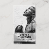 Personal Trainer Fitness Athlete Foto QR Code Visitenkarte (Vorderseite)