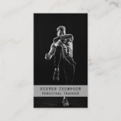 Personal Trainer Fitness Athlete Schwarz-weißes Fo Visitenkarte (Vorderseite)