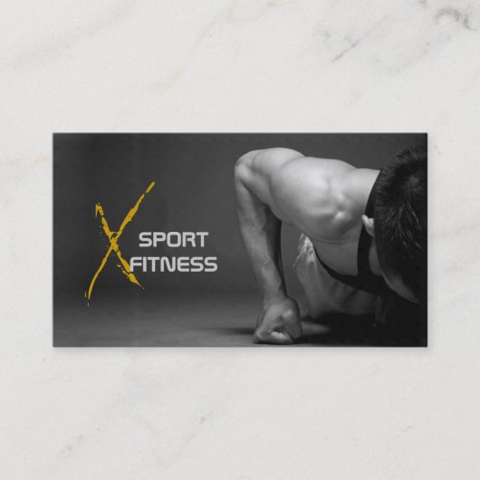 Personal Trainer, Fitness Business Card Visitenkarte (Vorderseite)