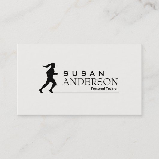 Personal Trainer & Fitness Business Card Visitenkarte (Vorderseite)