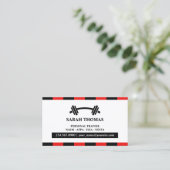 Personal Trainer Fitness Business Card Visitenkarte (Stehend Vorderseite)