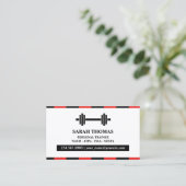 Personal Trainer Fitness Business Card Visitenkarte (Stehend Vorderseite)