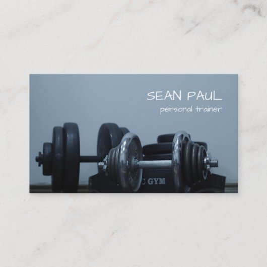 Personal Trainer, Fitness Business Card Visitenkarte (Vorderseite)