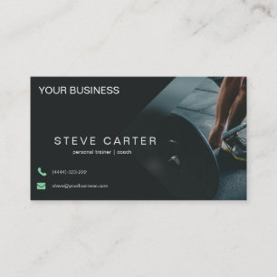 Personal Trainer Fitness Club Coach Business Card Visitenkarte
